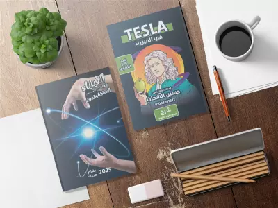 غلاف كتاب فيزياء (physics book cover)