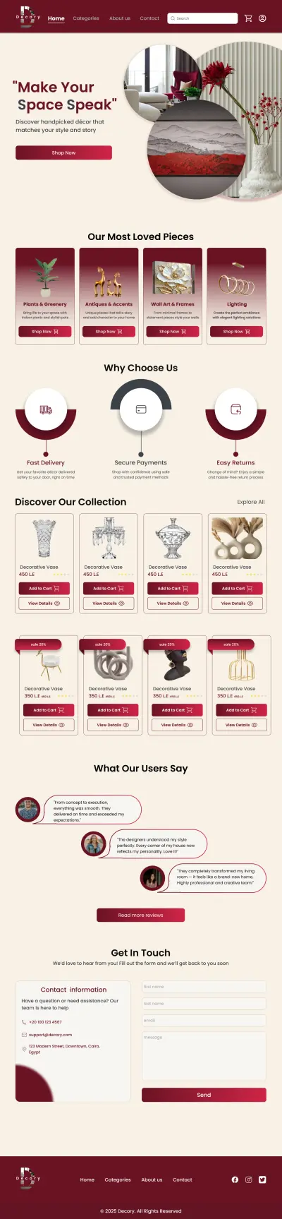 landing page