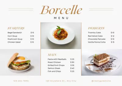 Menu design -تصميم منيو