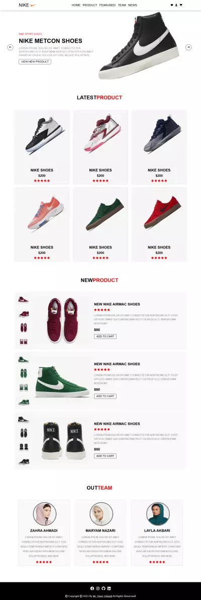 Shoe website