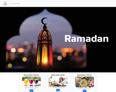 Ramadan Menu web page
