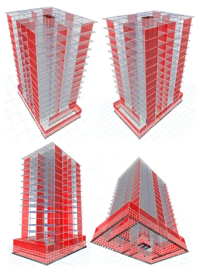 15Storey Residential Building with Basement – Complete Structural Design, Analysis & Detailing