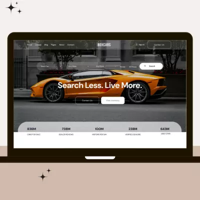 Landing Page for a car company