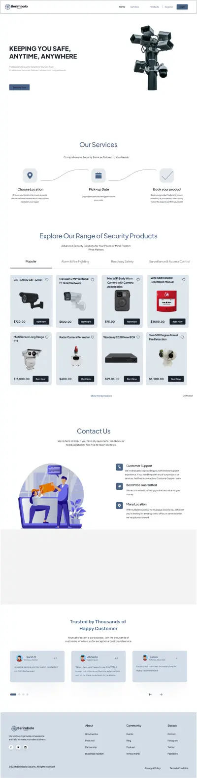 Berimbolo Security - Website Wireframes UI Kit