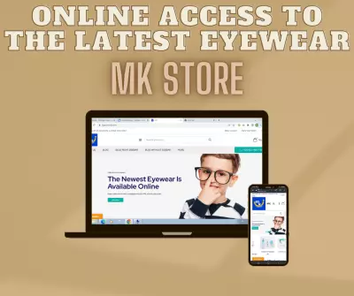 تصميم متجر إلكتروني MK للنظارات العصرية