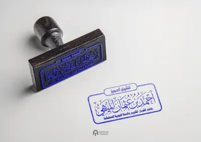 تصميم اختام لفضيلة الشيخ المقرئ "أحمد بن عثمان الميهي"