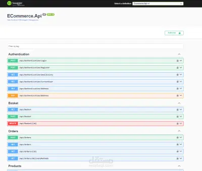 تطوير واجهة برمجية (E-Commerce API) احترافية باستخدام ASP.NET Core