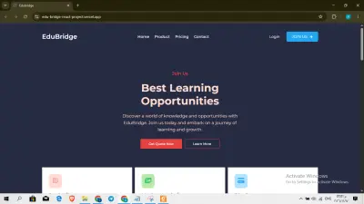 EduBridge - صفحة هبوط ديناميكية لمنصة تعليمية باستخدام React
