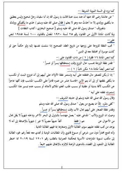 دعوى نفقة زوجية بنوعيها وصغار بنوعيها