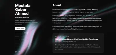 موقع بورتفوليو شخصي –  Portfolio