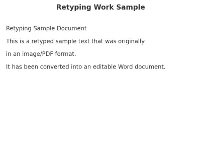 إعادة كتابة مستند من صورة إلى Word