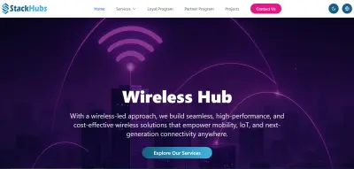 ويبسايت لشركة ستاك هاب