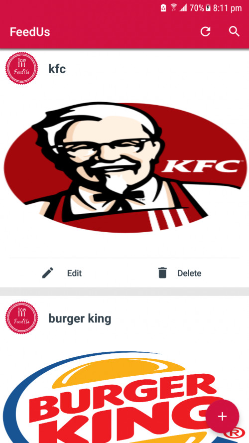 Feed Us (Restaurants App)