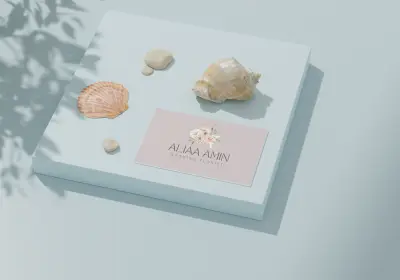 تصميم بطاقة عمل أنيقة لمشروع Wedding Florist