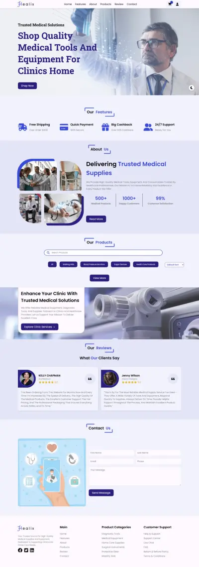 Healix — متجر مستلزمات طبية