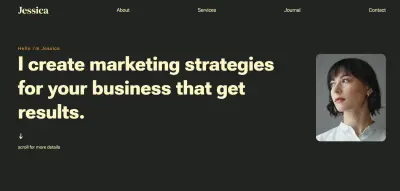 صفحة هبوط لموقع شخصي تحتوى على عدة اقسام لعرض البيانات