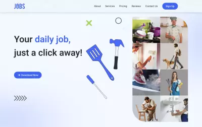 "تصميم واجهة موقع خدمات منزلية (Jobs App)"