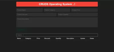 نظام "CRUDS Operating System" هو نظام إلكتروني بسيط وفعال لإدارة المنتجات يتيح لك التحكم الكامل في مخزون المنتجات داخل متجرك أو مشروعك التجاري