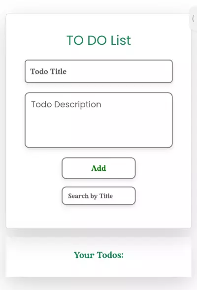 To do list