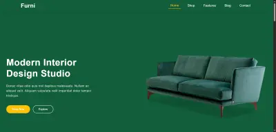 صفحة هبوط لعرض الأثاث