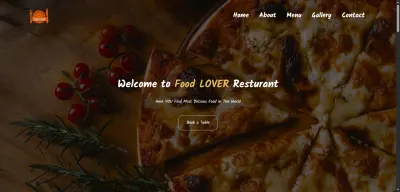 صفحة هبوط لمطعم