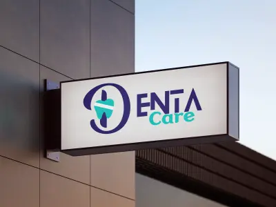 هوية بصرية عصرية لعيادة DentaCare لطب الأسنان