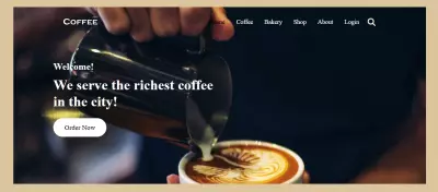 Simple html and css website for Coffee and Desert