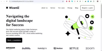 Simple html and css website for SEO Services