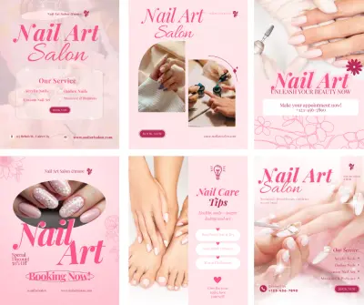 Nail Art Salon - Social Media branding