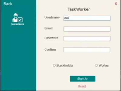 GUI TaskWorker Application