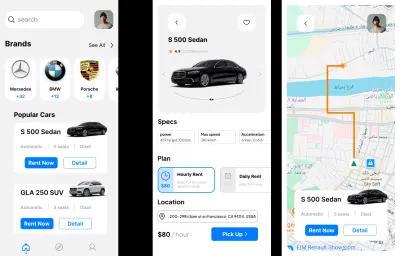 تصميم تطبيق لبيع السيارات