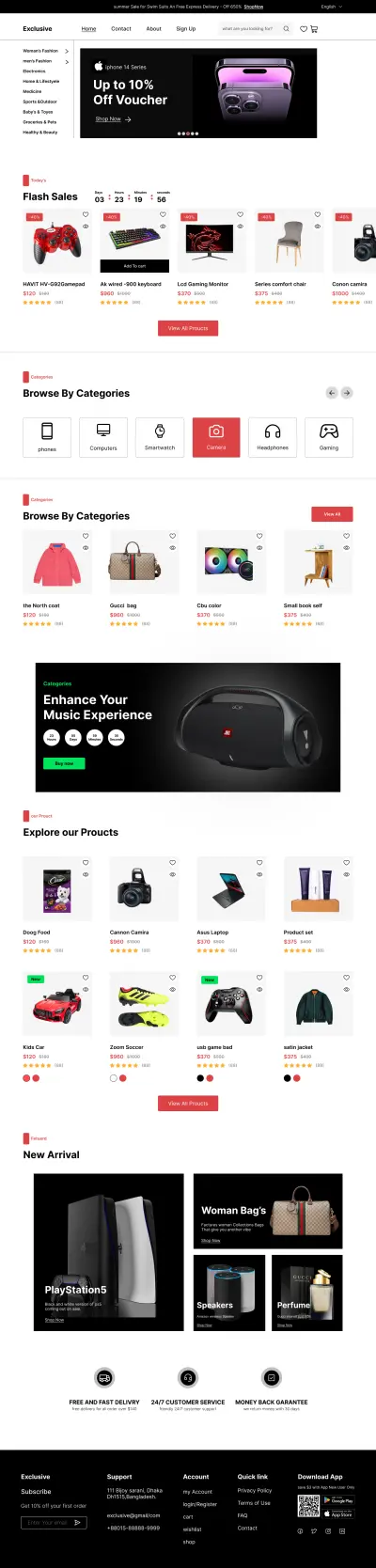 تصميم متجر الكتروني لبيع الالكترونيات