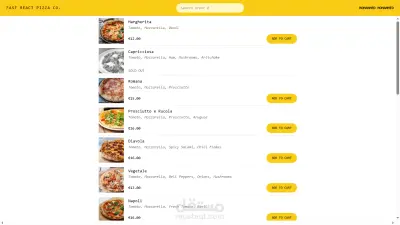تطوير تطبيق ويب تفاعلي لإدارة طلبات البيتزا