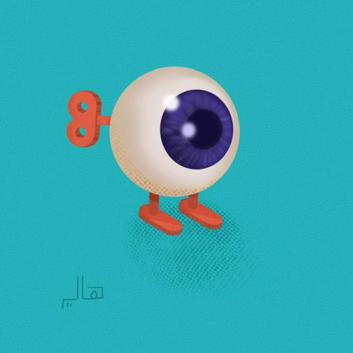 Eyeball تصميم شخصية زنبركية