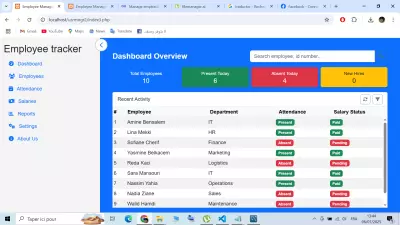Employees tracker - برنامج تتبع العملاء