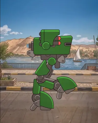 تحريك كاركتر روبوت  ببرنامج موهو