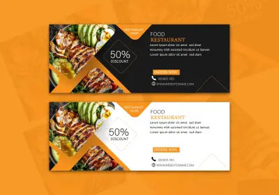 Professional Food Banner Design for Restaurants