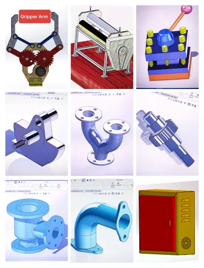 رسم أى بارت ميكانيكى معقد وتحويله من 2d إلى 3d قابل للتنفيذ