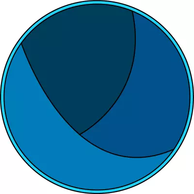 blue logo with different blue gradients
