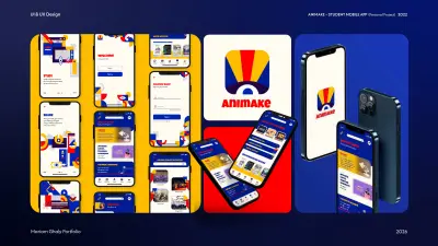 تصميم واجهات تطبيق ANIMAKE للهواتف الذكية (UI/UX)