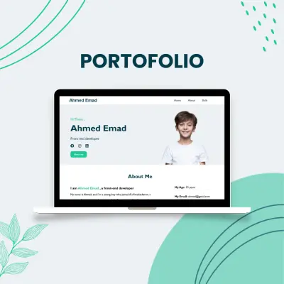 تطوير موقع شخصي احترافي باستخدام HTML وCSS بواسطة طفل.