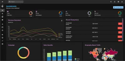 تصميم Dashboard احترافي لنظام إدارة