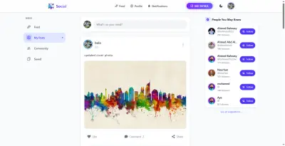 تطوير موقع تواصل إجتماعي باستخدام React.js