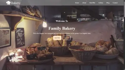 تصميم Landing Page احترافية لمطعم أو مخبز باستخدام Bootstrap و HTML/CSS