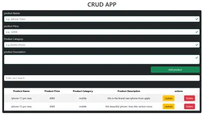 تطوير CRUD Web App احترافي باستخدام JavaScript مع واجهة مستخدم أنيقة