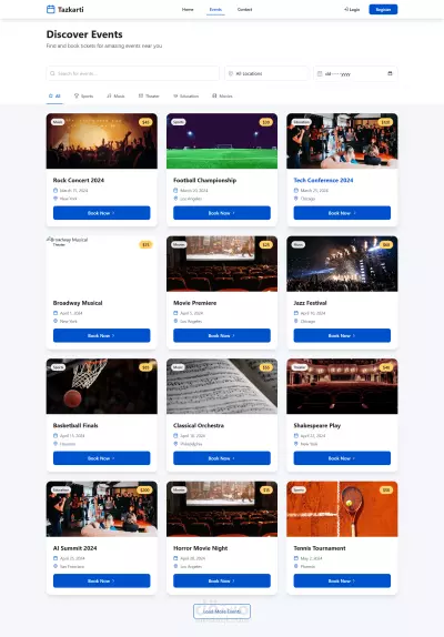 Events Page -"صفحة الفعاليات "
