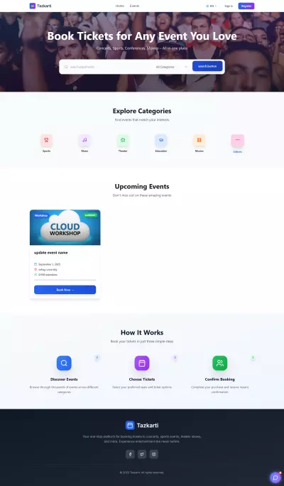(Event Booking System)Tazkarti