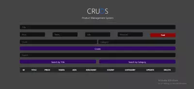 CRUD Product Management System