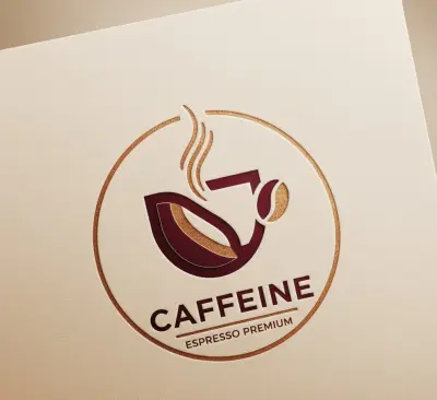 " تصميم علامه تجاريه لمقهى كافيه"