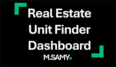 صورة العمل محرك بحث عقاري تفاعلي: لوحة تحكم ذكية لاختيار الوحدات السكنية (Real Estate Unit Finder)
